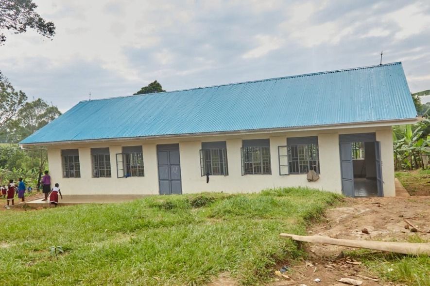 Renovated classroom block at Kyeibaare Primary School